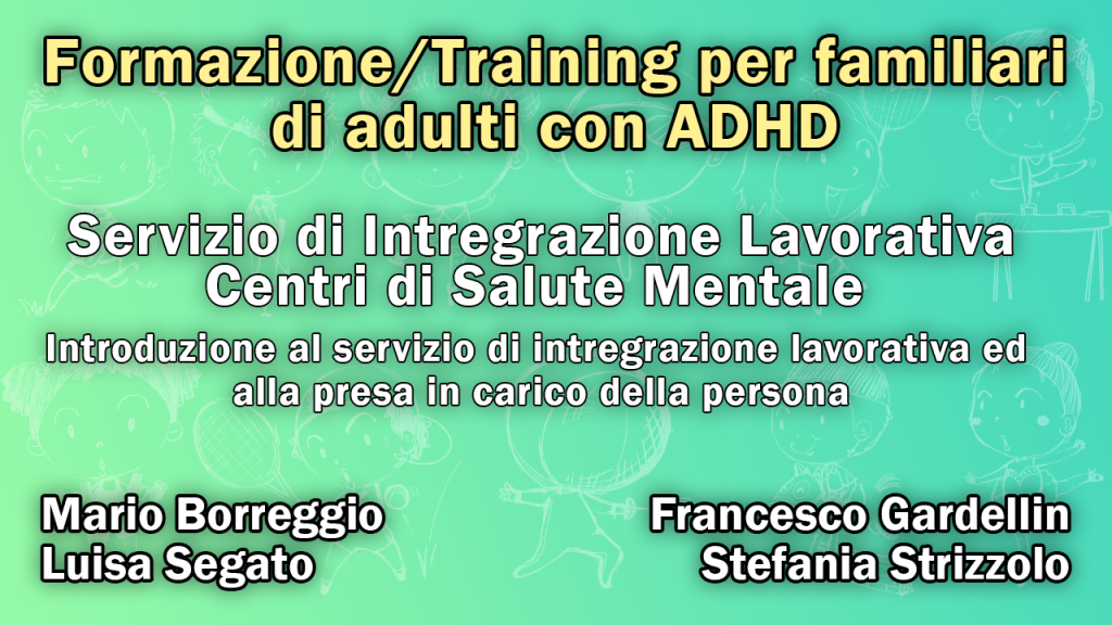 Formazione/Training per familiari di adulti con ADHD