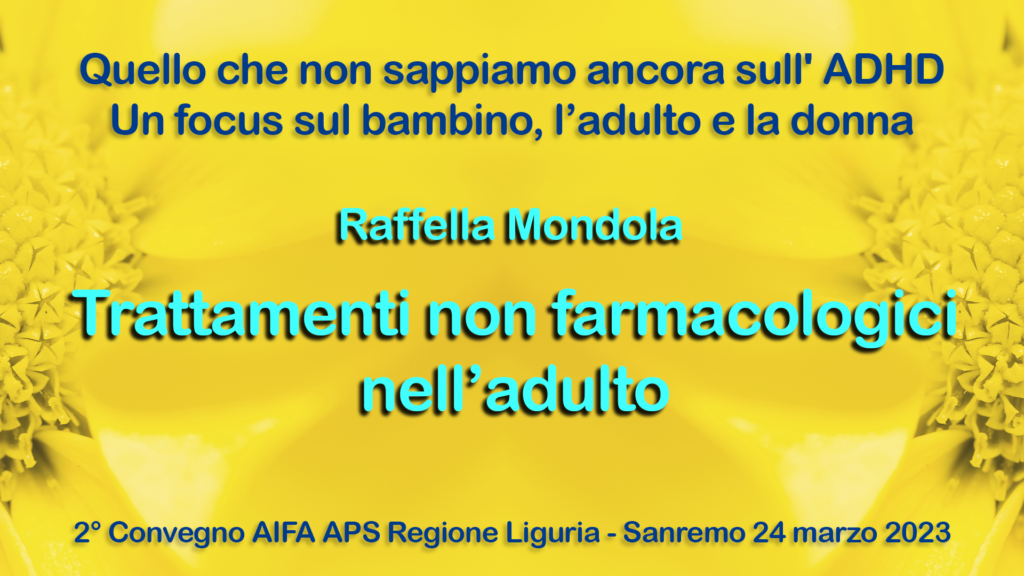 Trattamenti non farmacologici nell’adulto