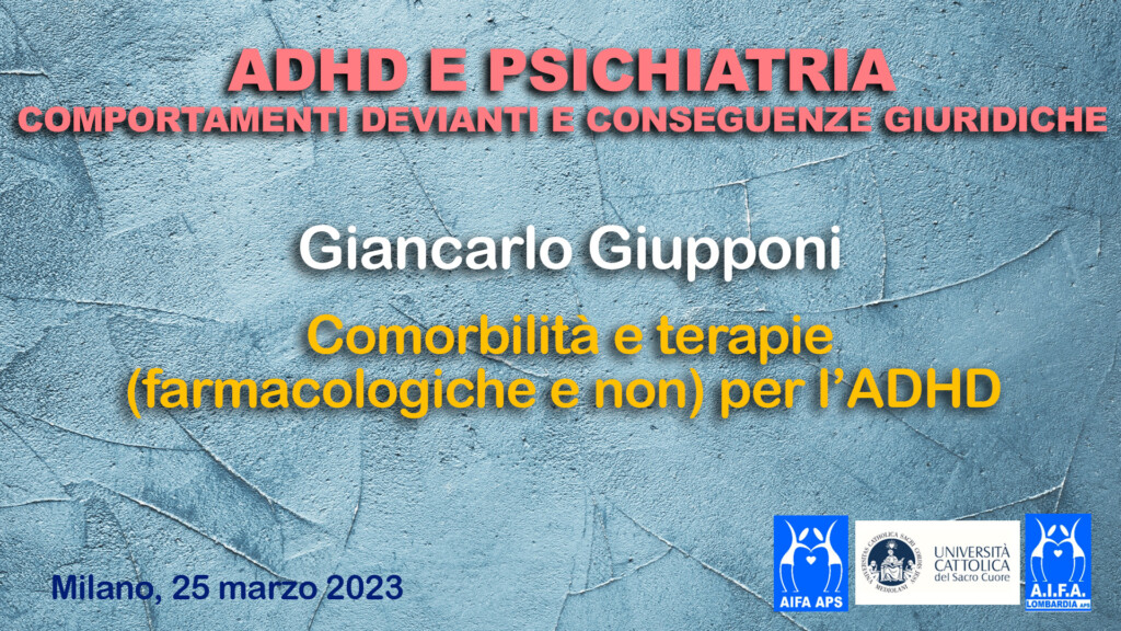 Comorbilità e terapie (farmacologiche e non) per l’ADHD
