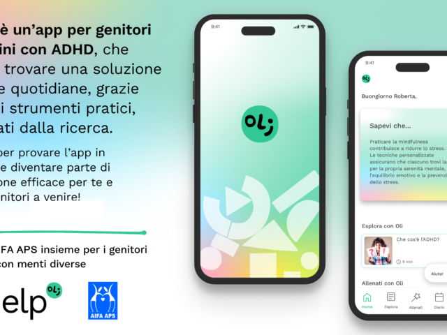 AIFA APS e Oli help insieme per i genitori di bambini con ADHD