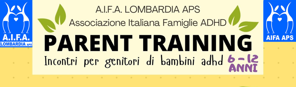 ADHD/Parent Training on line (figli 6-12 anni) 2025