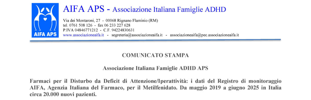 I dati del Registro di monitoraggio AIFA, Agenzia Italiana del Farmaco, per il Metilfenidato